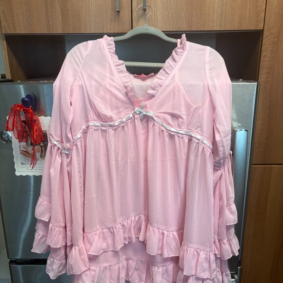 Dolls Kill Real Divinity Mini Dress - Light Pink - Picture 2 of 2